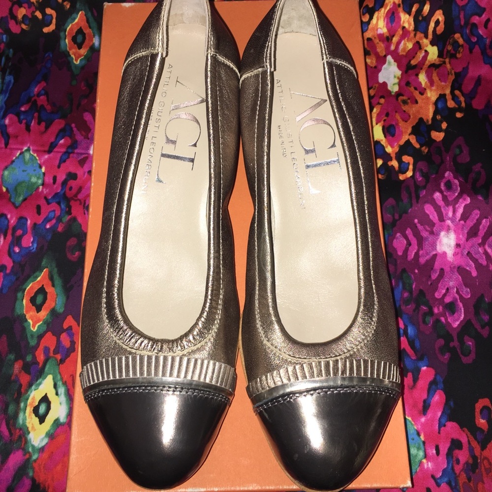 “AGL” Leather Shoes 1-1/4” heel Size 8-1/2. No box. - Picture 1 of 5